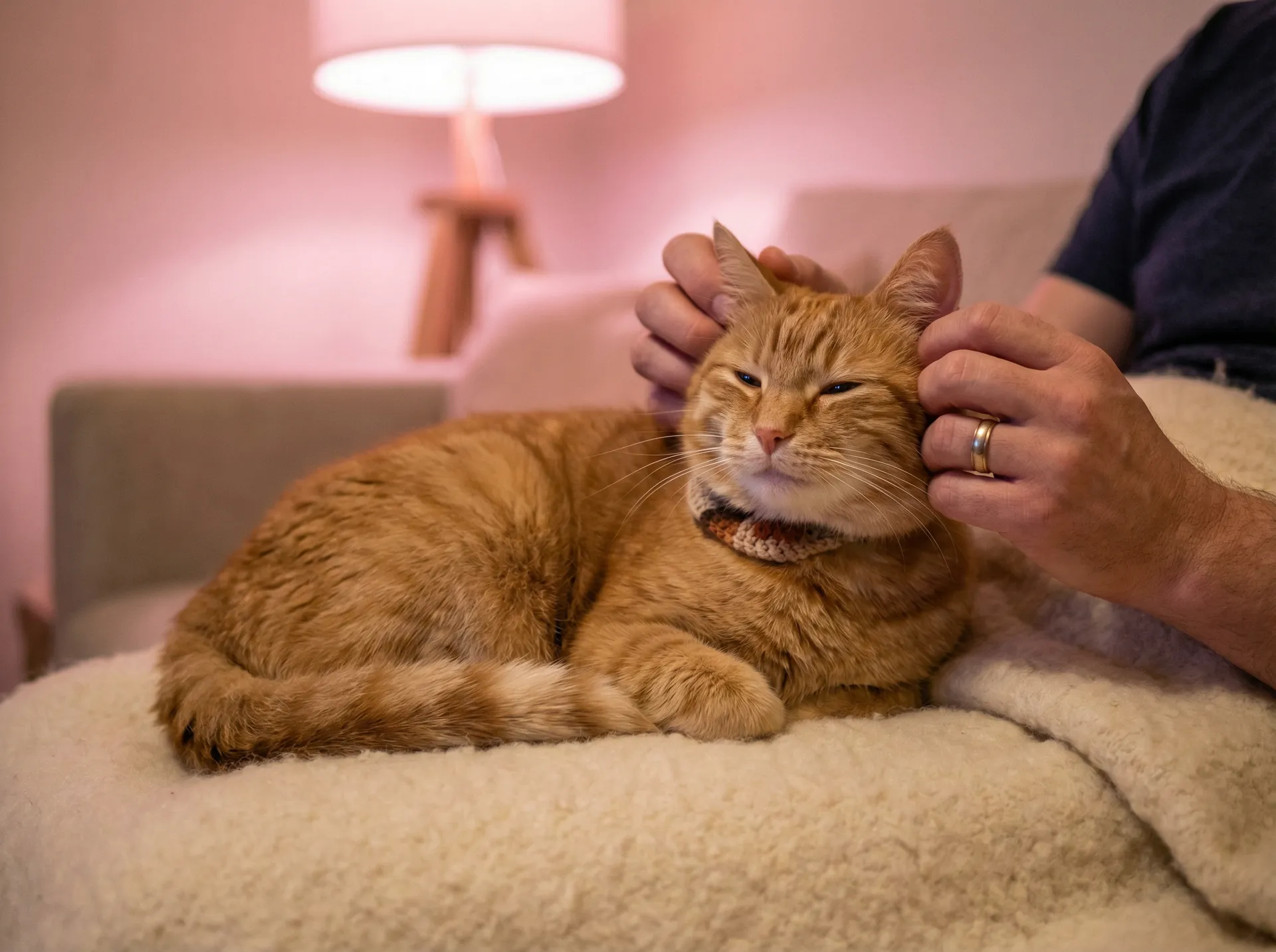 猫咪被温柔抚摸的幸福时刻 - 100仿盛大